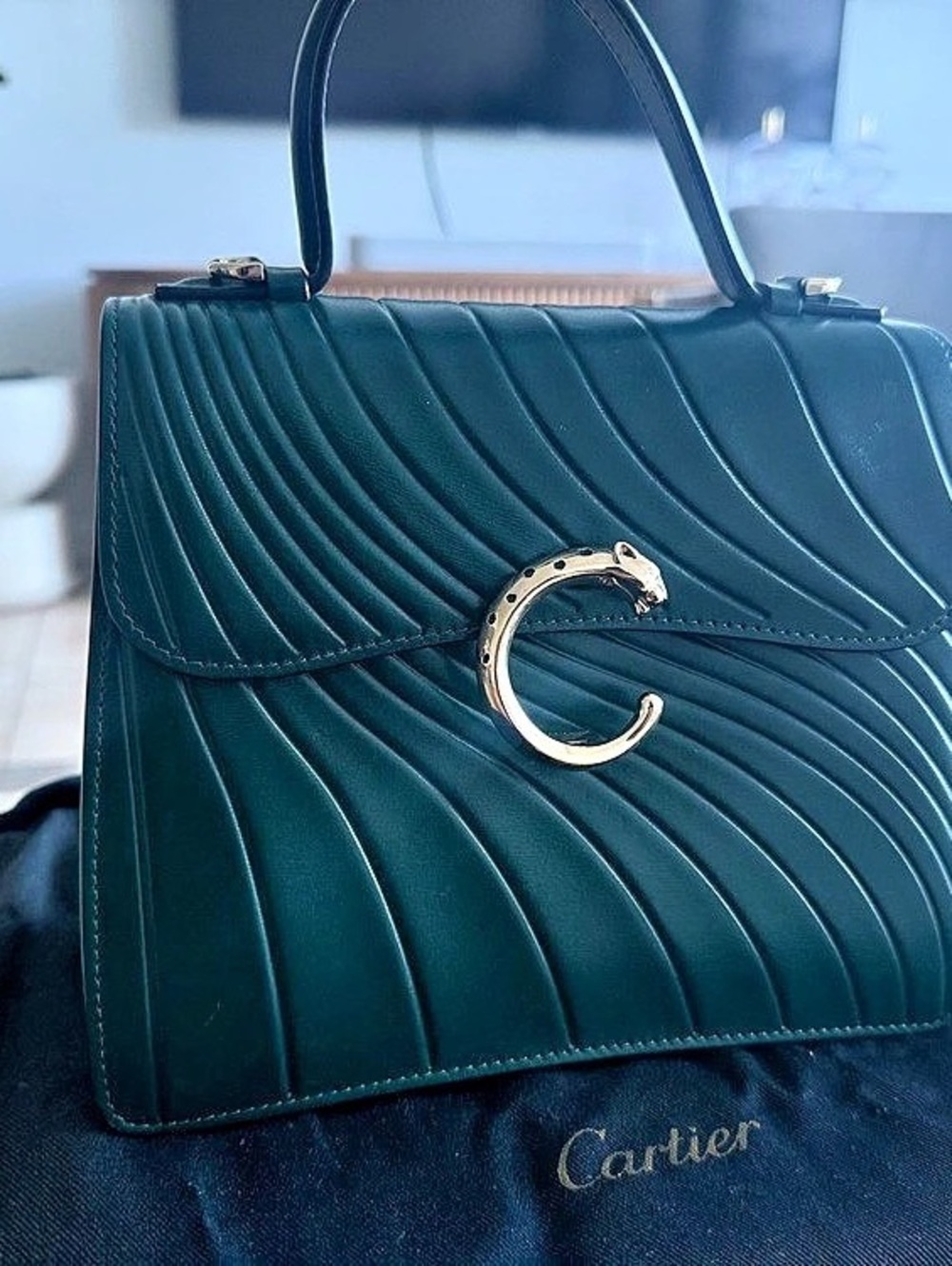 Cartier Panthère de Cartier Top Handle Bag Green